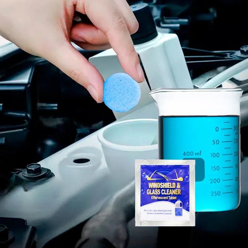 Compresse Effervescenti Concentrate per Pulizia Vetri Auto – Lavavetri Solido Universale