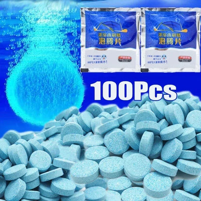 Compresse Effervescenti Concentrate per Pulizia Vetri Auto – Lavavetri Solido Universale