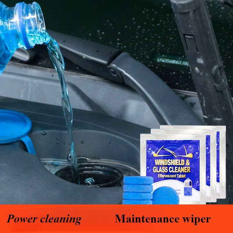Compresse Effervescenti Concentrate per Pulizia Vetri Auto – Lavavetri Solido Universale